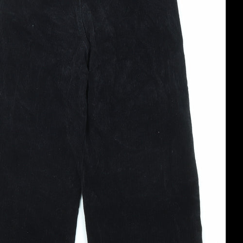 Hush Womens Black Cotton Trousers Size 12 L22 in Regular Zip