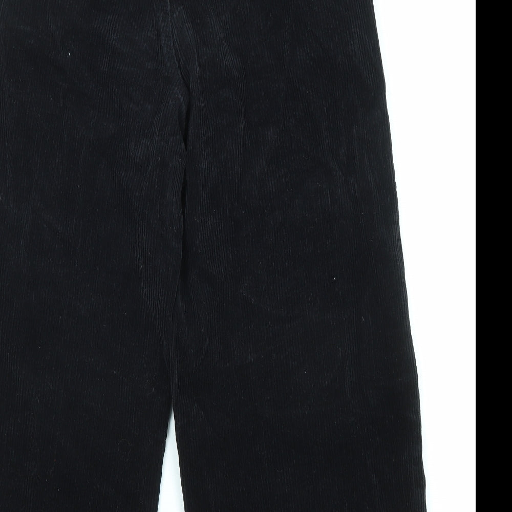 Hush Womens Black Cotton Trousers Size 12 L22 in Regular Zip