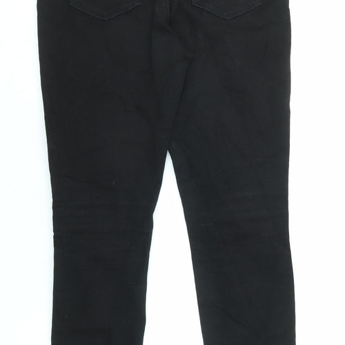 H&M Womens Black Cotton Skinny Jeans Size M L29 in Regular Zip