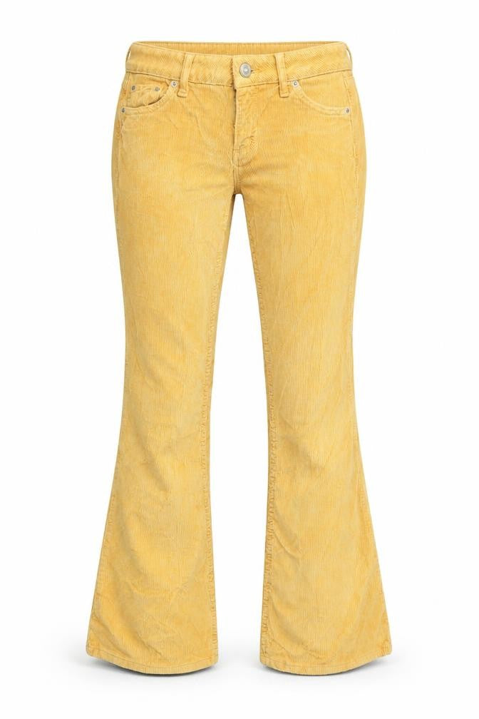 BDG Womens Yellow Cotton Trousers Size 26 in L32 in Regular Zip