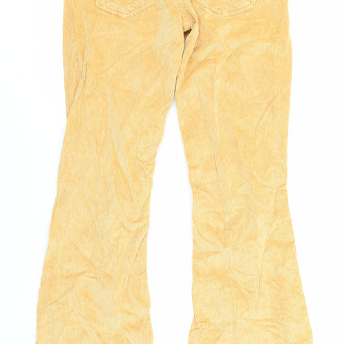 BDG Womens Yellow Cotton Trousers Size 26 in L32 in Regular Zip