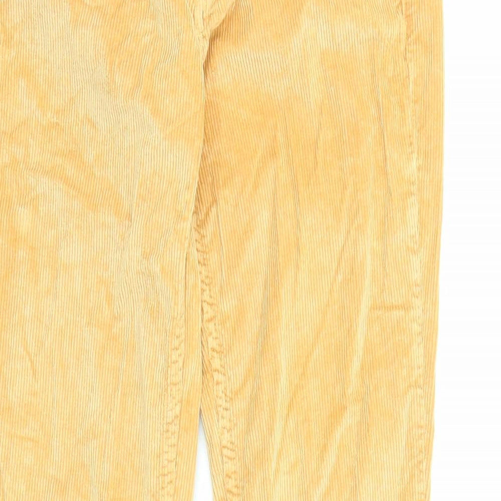 BDG Womens Yellow Cotton Trousers Size 26 in L32 in Regular Zip