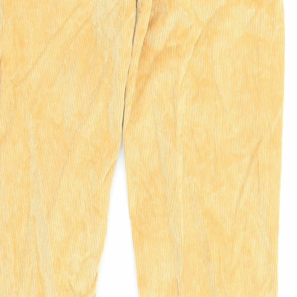 BDG Womens Yellow Cotton Trousers Size 26 in L32 in Regular Zip