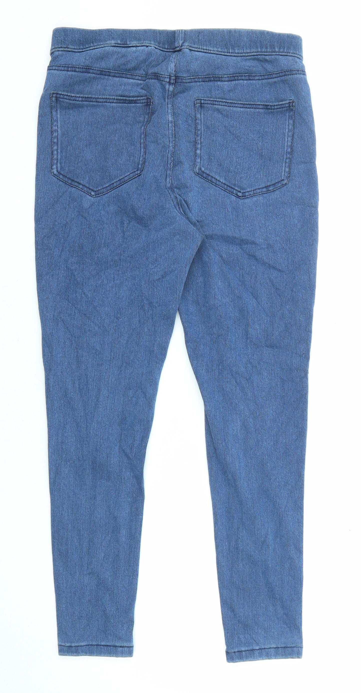 Marks and Spencer Womens Blue Cotton Jegging Jeans Size 12 L25 in Regular