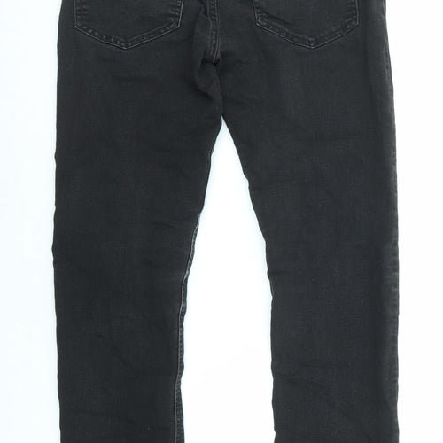 H&M Girls Black Cotton Skinny Jeans Size 13-14 Years L28 in Regular Zip