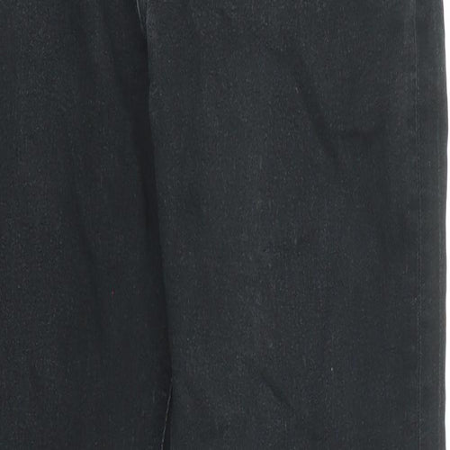 H&M Girls Black Cotton Skinny Jeans Size 13-14 Years L28 in Regular Zip