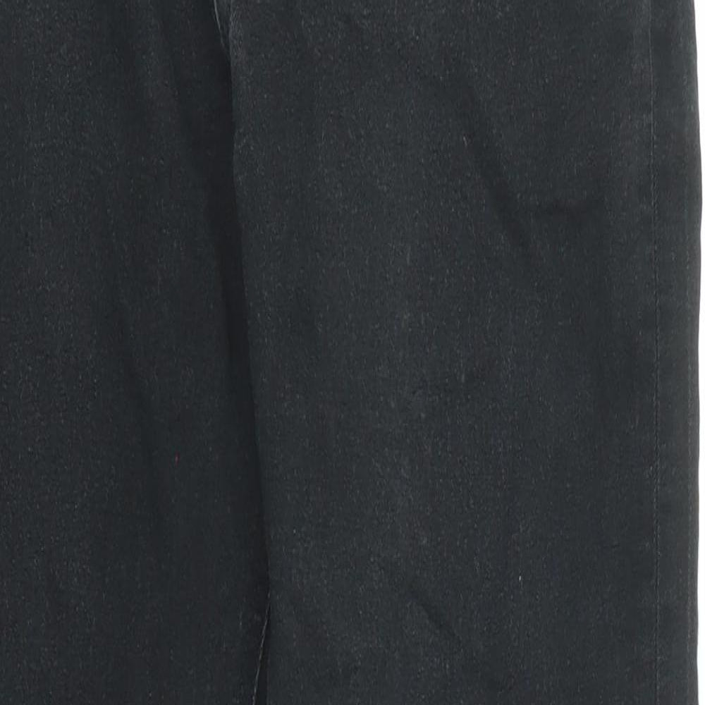 H&M Girls Black Cotton Skinny Jeans Size 13-14 Years L28 in Regular Zip