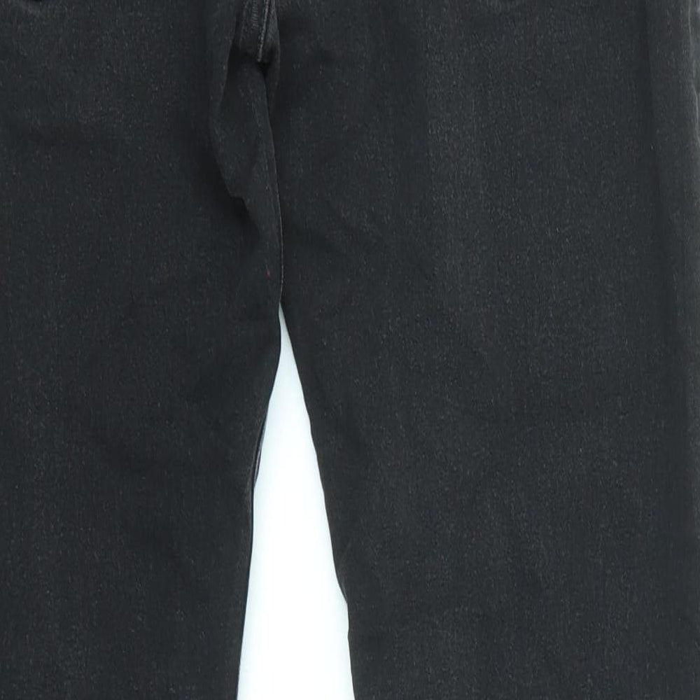 H&M Girls Black Cotton Skinny Jeans Size 13-14 Years L28 in Regular Zip