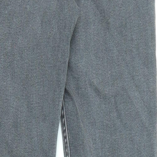 H&M Girls Grey Cotton Skinny Jeans Size 12-13 Years L26 in Regular Zip - Distressed