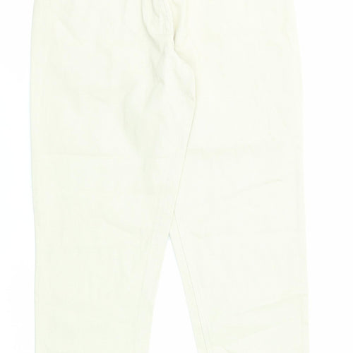 Brooker Girls Beige Cotton Straight Jeans Size 16 Years L29 in Regular Zip