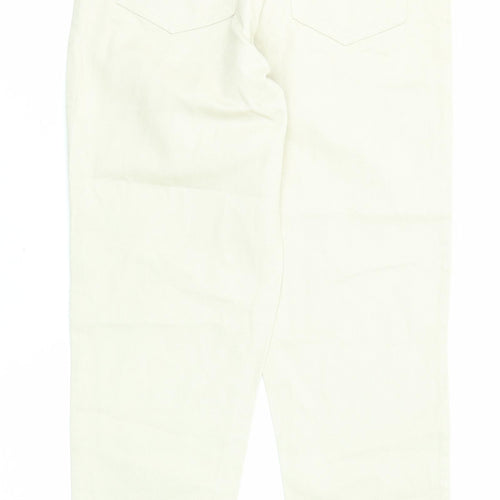 Brooker Girls Beige Cotton Straight Jeans Size 16 Years L29 in Regular Zip
