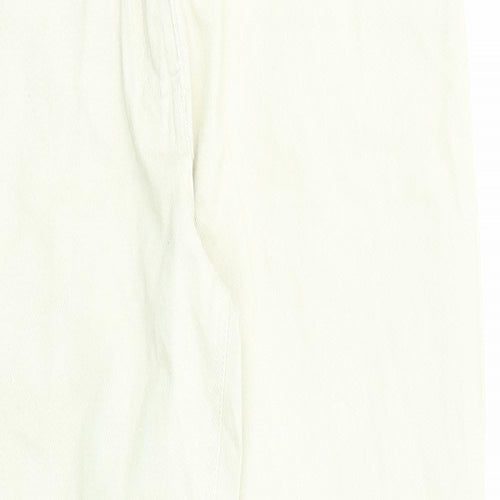 Brooker Girls Beige Cotton Straight Jeans Size 16 Years L29 in Regular Zip