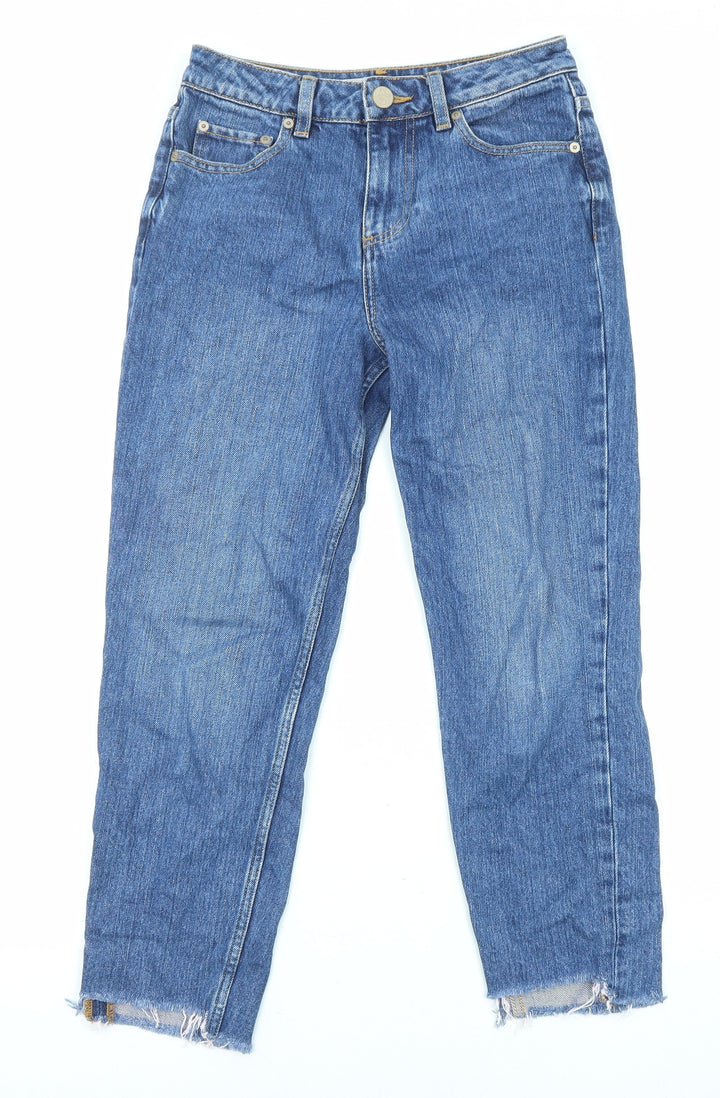 ASOS Womens Blue Cotton Straight Jeans Size 25 in L28 in Regular Zip