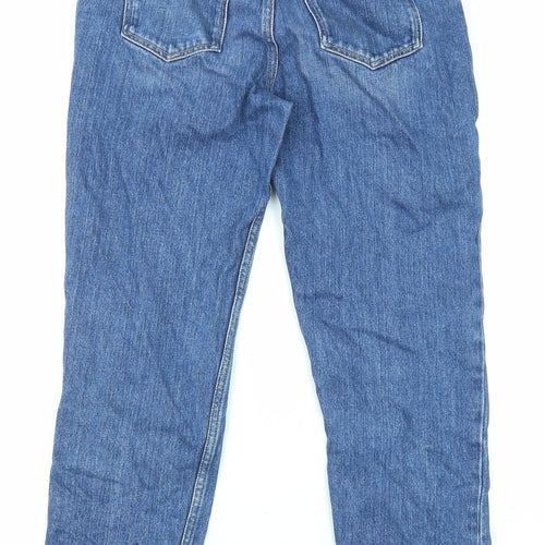 ASOS Womens Blue Cotton Straight Jeans Size 25 in L28 in Regular Zip