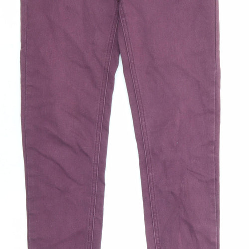 Bellfield Womens Purple Cotton Skinny Jeans Size 8 L29 in Regular Zip