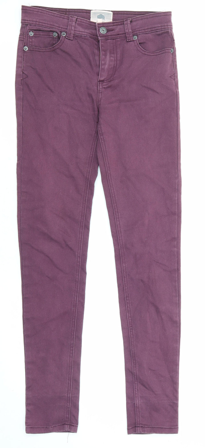 Bellfield Womens Purple Cotton Skinny Jeans Size 8 L29 in Regular Zip