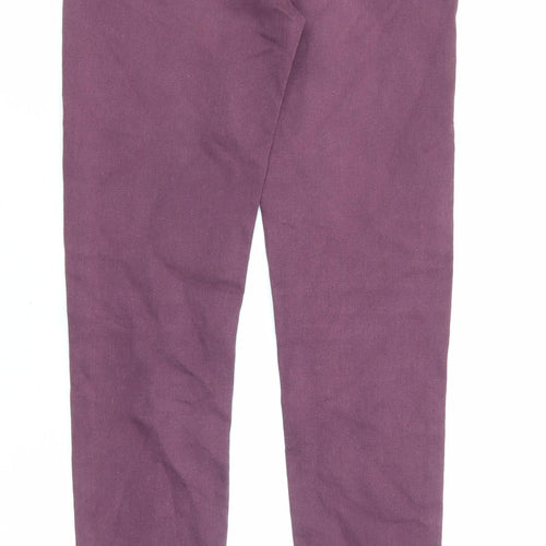 Bellfield Womens Purple Cotton Skinny Jeans Size 8 L29 in Regular Zip