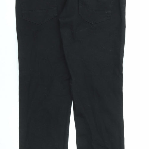 NEXT Mens Black Cotton Straight Jeans Size 34 in L31 in Regular Zip