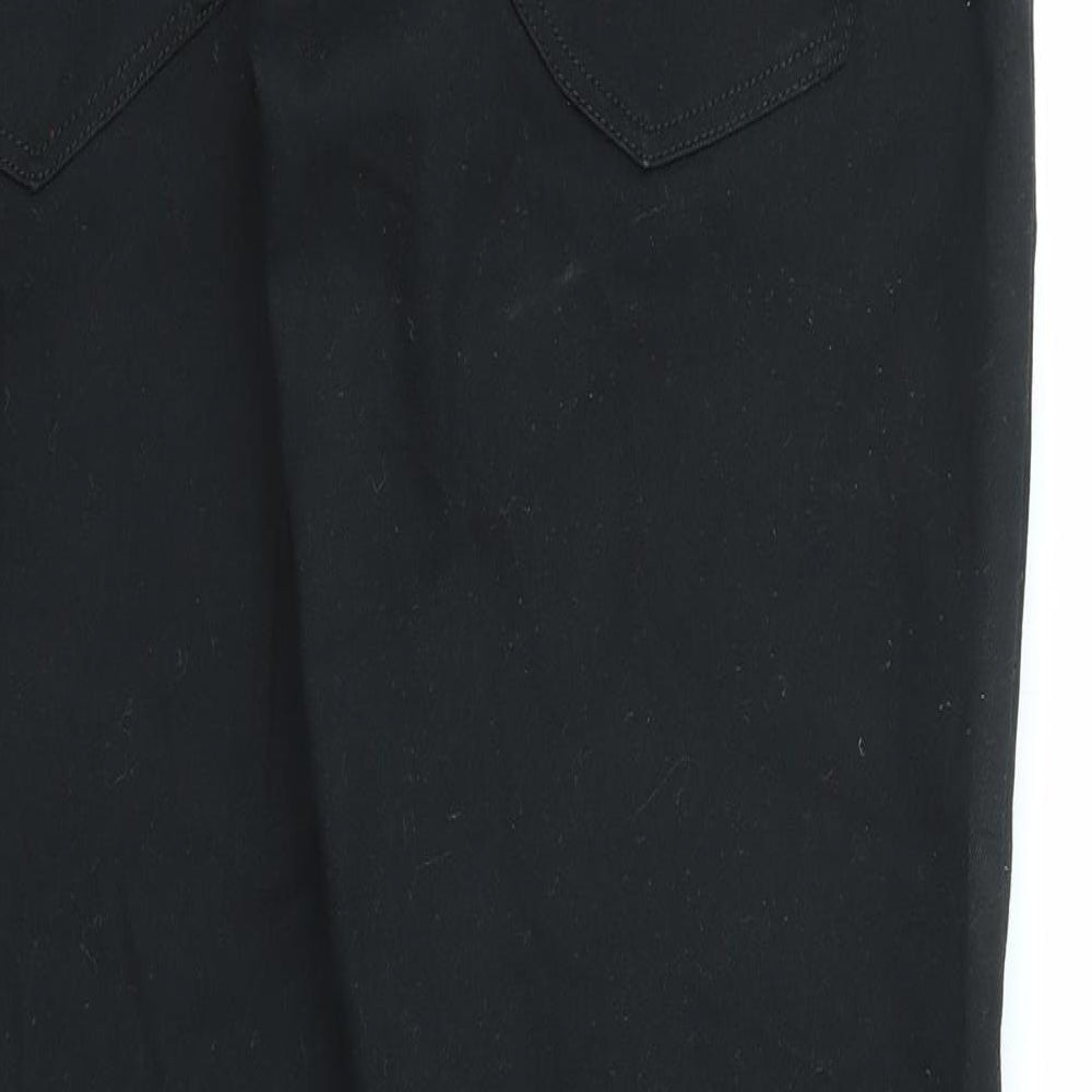 NEXT Mens Black Cotton Straight Jeans Size 34 in L31 in Regular Zip