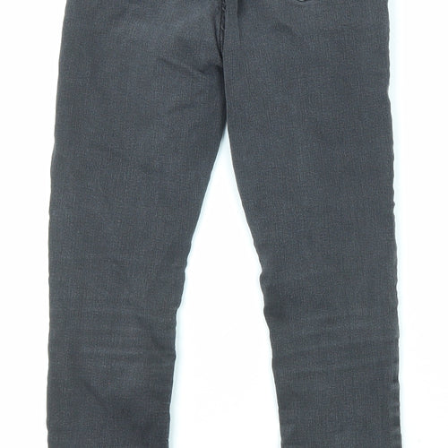 Topshop Womens Grey Cotton Skinny Jeans Size 25 in L28 in Regular Zip