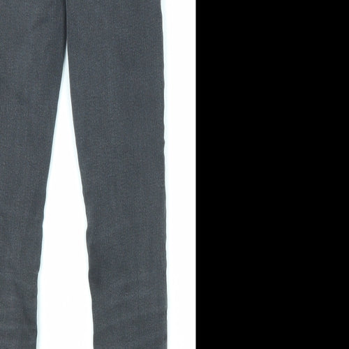Topshop Womens Grey Cotton Skinny Jeans Size 25 in L28 in Regular Zip