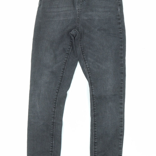 Denim & Co. Womens Grey Cotton Skinny Jeans Size 6 L25 in Regular Zip - Waist 21 inches