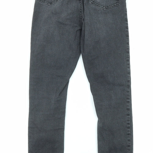 Denim & Co. Womens Grey Cotton Skinny Jeans Size 6 L25 in Regular Zip - Waist 21 inches