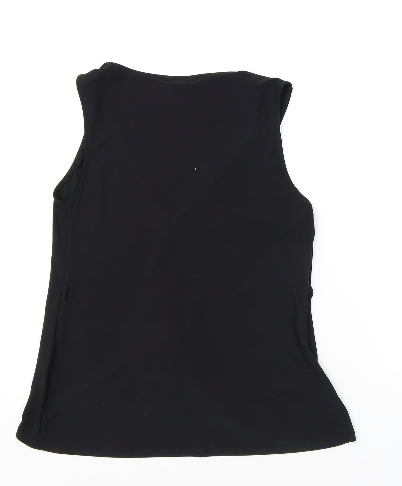 New Look Womens Black Polyester Wrap Tank Size 14 V-Neck
