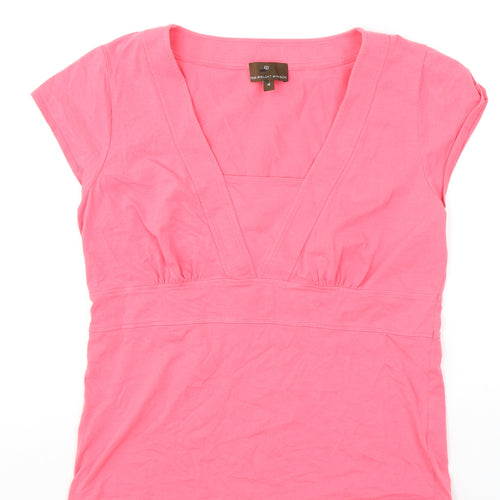 Fenn Wright Manson Womens Pink Cotton Basic T-Shirt Size 16 Square Neck