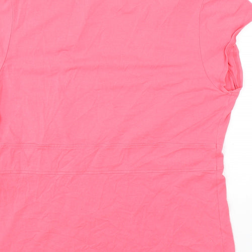 Fenn Wright Manson Womens Pink Cotton Basic T-Shirt Size 16 Square Neck