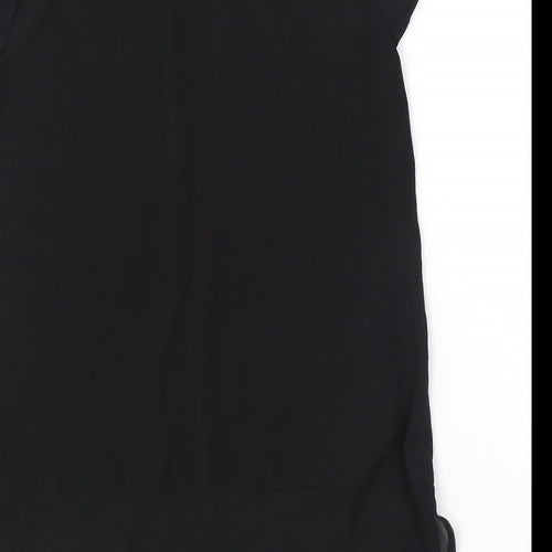 French Connection Womens Black Polyester Tunic Blouse Size XS Round Neck