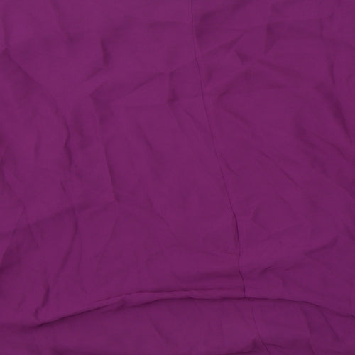Capsule Womens Purple Polyester Basic Blouse Size 32 Boat Neck
