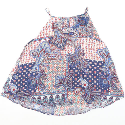 Elodie Womens Blue Paisley Polyester Camisole Tank Size M Square Neck
