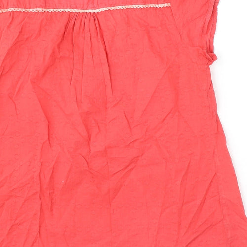 Nomads Womens Pink Cotton Basic T-Shirt Size 12 V-Neck