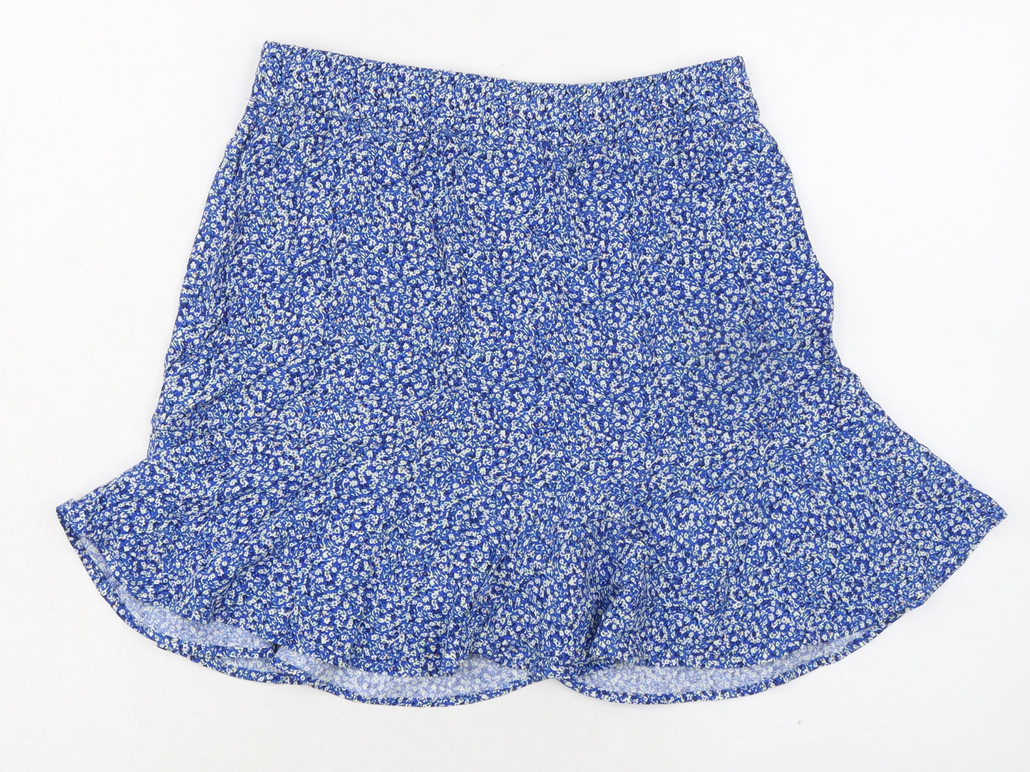 Marks and Spencer Womens Blue Floral Polyester Swing Skirt Size 10