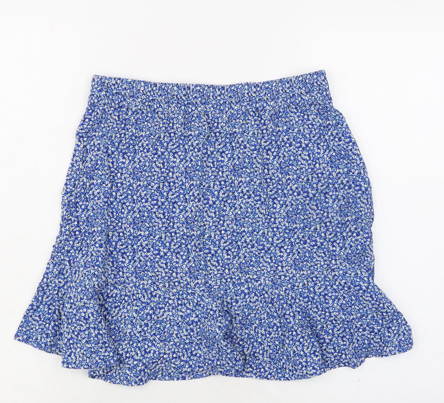 Marks and Spencer Womens Blue Floral Polyester Swing Skirt Size 10
