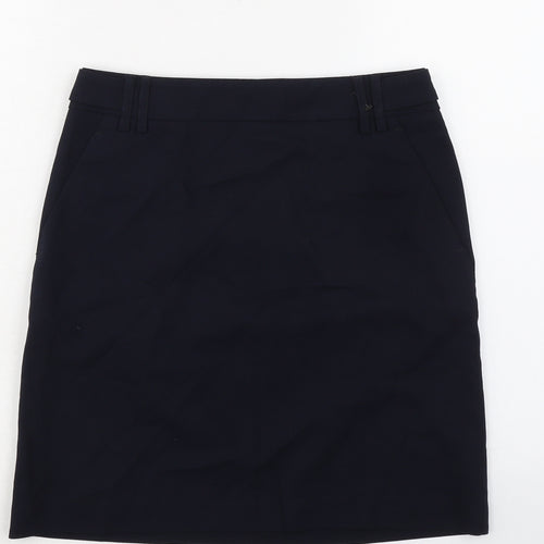 NEXT Womens Blue Polyester A-Line Skirt Size 10 Zip