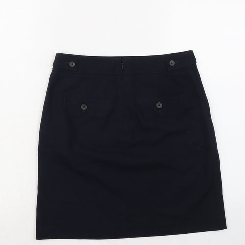 NEXT Womens Blue Polyester A-Line Skirt Size 10 Zip