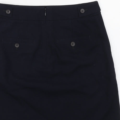 NEXT Womens Blue Polyester A-Line Skirt Size 10 Zip