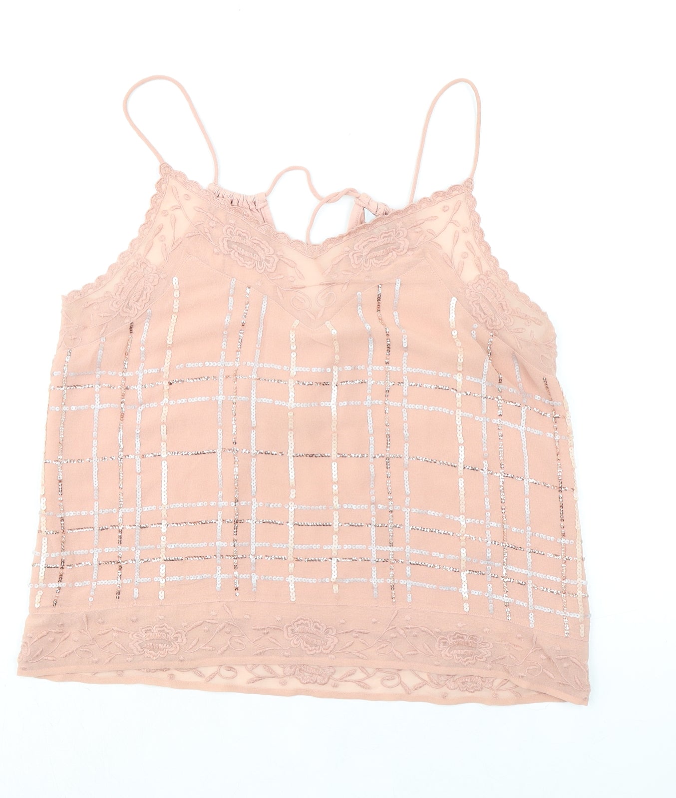 NEXT Womens Pink Polyester Camisole Tank Size 14 V-Neck