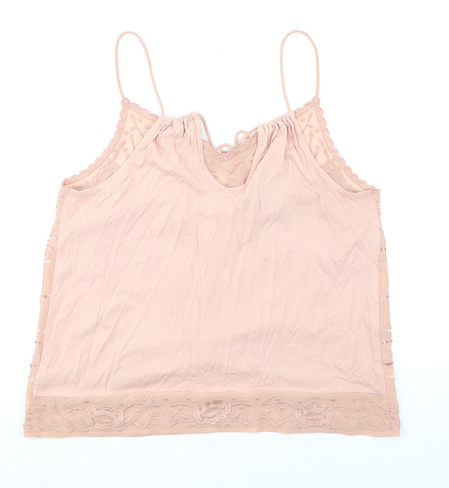 NEXT Womens Pink Polyester Camisole Tank Size 14 V-Neck