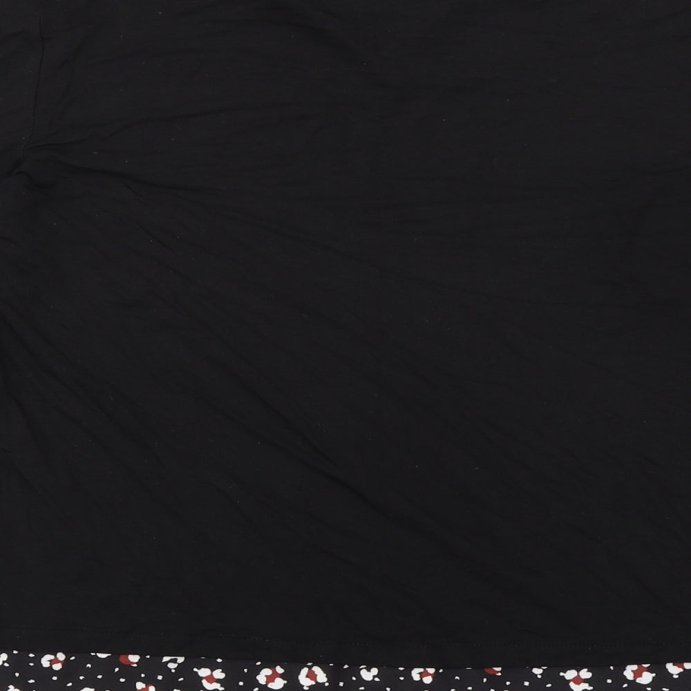 Bonmarché Womens Black Floral Viscose Basic Blouse Size 16 Collared