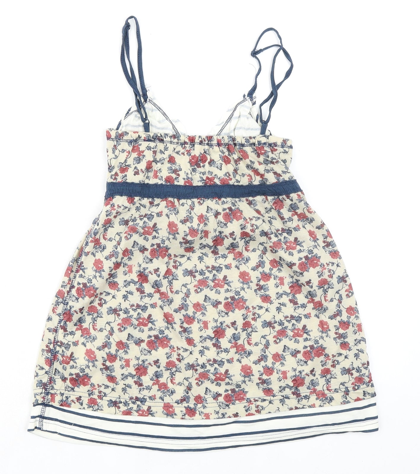 Miso Womens Multicoloured Floral Polyester Basic Tank Size 10 V-Neck