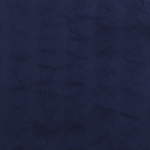 Marks and Spencer Womens Blue 100% Cotton Basic T-Shirt Size 18 Round Neck