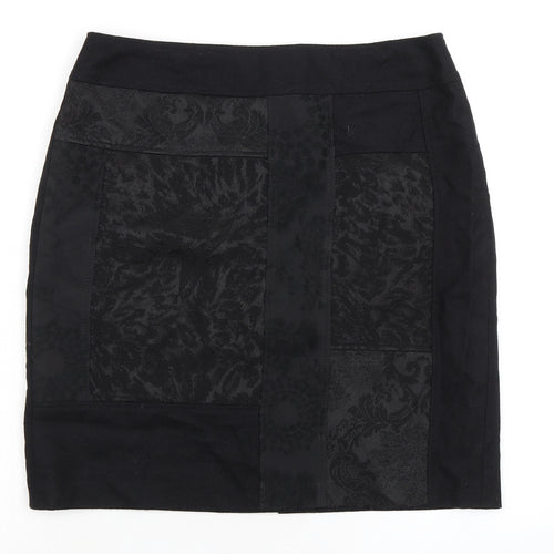 Gerry Weber Womens Black Polyester A-Line Skirt Size 32 in Zip