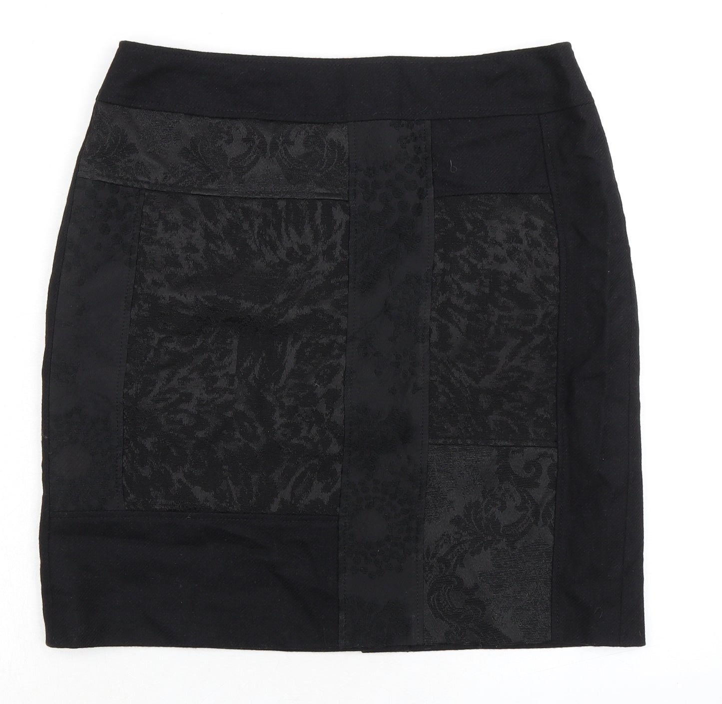 Gerry Weber Womens Black Polyester A-Line Skirt Size 32 in Zip