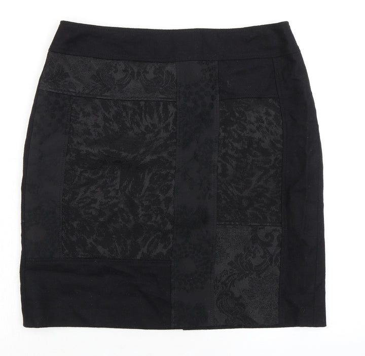 Gerry Weber Womens Black Polyester A-Line Skirt Size 32 in Zip
