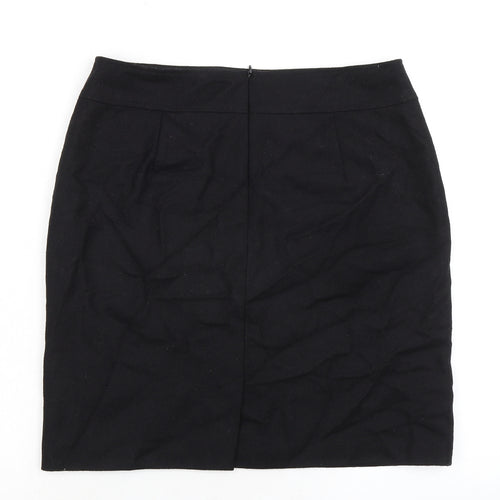 Gerry Weber Womens Black Polyester A-Line Skirt Size 32 in Zip
