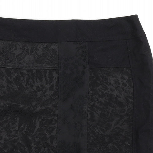 Gerry Weber Womens Black Polyester A-Line Skirt Size 32 in Zip