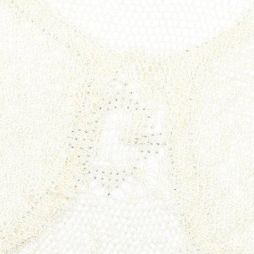 Shannon Womens Ivory Viscose Basic Blouse Size XL Round Neck - Size XL-2XL
